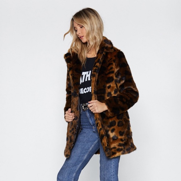 🔥Faux Fur Leopard Coat/Jacket🔥NWT - Picture 2 of 4